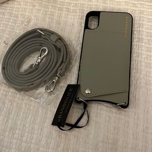 NWT Bandolier “Emma” I phone X Grey Leather case and strap